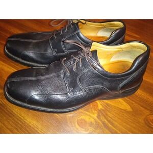 Men's Black Johnston And Murphy Sheepskin Black Size 9B‎ Lace Comfortable Shoes